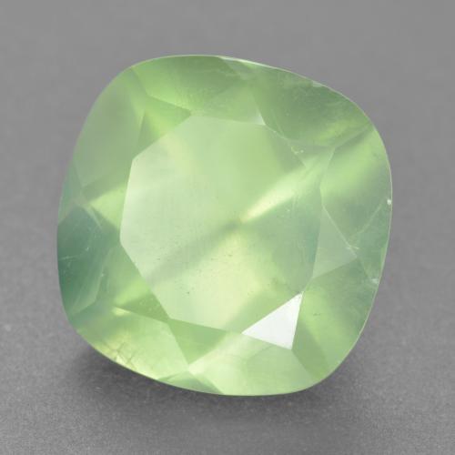 Préhnite vert naturelle coupe coussin, 6,62 ct, translucide