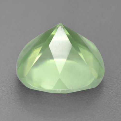 Préhnite vert naturelle coupe coussin, 6,62 ct, translucide