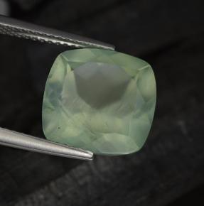 Préhnite vert naturelle coupe coussin, 6,82 ct, translucide