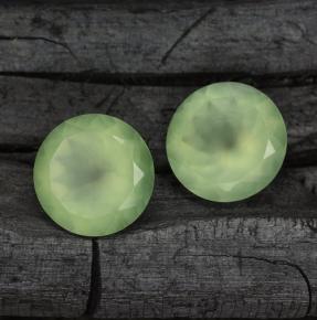 Achetez naturel ct vert préhnite gems, coupe roude, en provenance afrique du sud chez gemselect. en stock, livraison internationale!