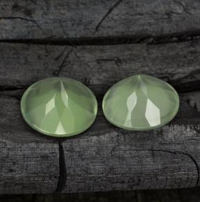 Achetez naturel ct vert préhnite gems, coupe roude, en provenance afrique du sud chez gemselect. en stock, livraison internationale!
