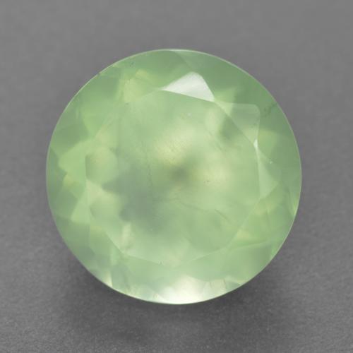 Préhnite vert naturelle coupe roude, 5,72 ct, translucide