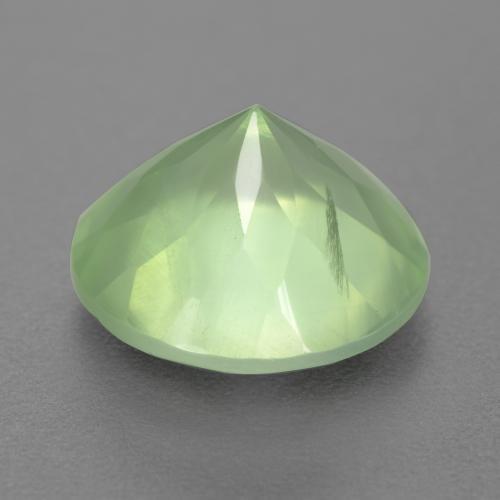 Préhnite vert naturelle coupe roude, 5,72 ct, translucide