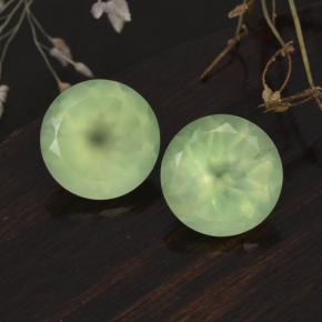 Achetez naturel 11,55ct vert préhnite gems, coupe roude, en provenance afrique du sud chez gemselect. en stock, livraison internationale!