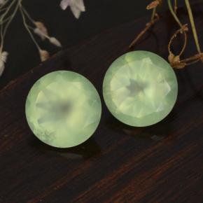 Achetez naturel 11,55ct vert préhnite gems, coupe roude, en provenance afrique du sud chez gemselect. en stock, livraison internationale!
