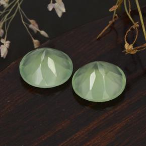 Achetez naturel 11,55ct vert préhnite gems, coupe roude, en provenance afrique du sud chez gemselect. en stock, livraison internationale!