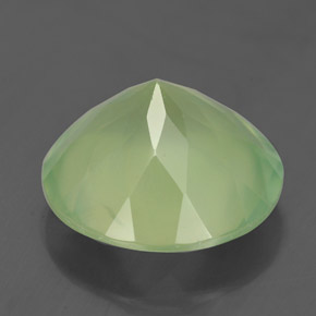 Prehnite Vert naturelle Coupe roude, 5.88 ct, Translucide