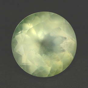 Prehnite Vert naturelle Coupe roude, 6.06 ct, Translucide
