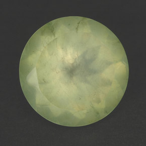 Préhnite vert naturelle coupe roude, 5,90 ct, transparent