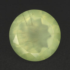 Préhnite vert naturelle transparent, 5,39 ct, transparent / translucide