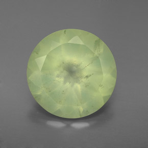 Préhnite vert naturelle transparent, 5,31 ct, transparent / translucide