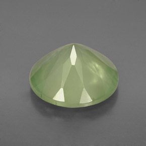 Préhnite vert naturelle transparent, 5,31 ct, transparent / translucide