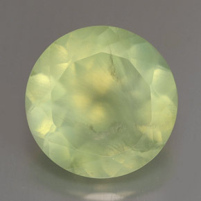 Préhnite vert naturelle coupe roude, 5,84 ct, transparent