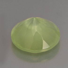 Préhnite vert naturelle coupe roude, 5,84 ct, transparent