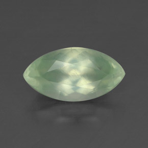 Préhnite vert naturelle transparent, 1,19 ct, transparent / translucide