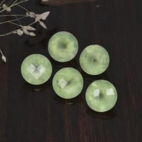 Achetez naturel 9,38ct vert préhnite gems, coupe roude, en provenance afrique du sud chez gemselect. en stock, livraison internationale!