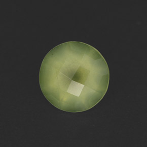 Préhnite vert naturelle transparent, 1,81 ct, transparent / translucide