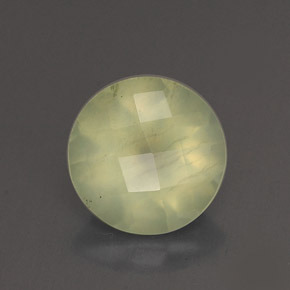 Préhnite vert naturelle coupe roude, 1,85 ct, transparent
