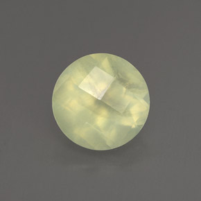 Préhnite vert naturelle transparent, 1,86 ct, transparent / translucide