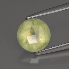 Préhnite vert naturelle transparent, 1,91 ct, transparent / translucide