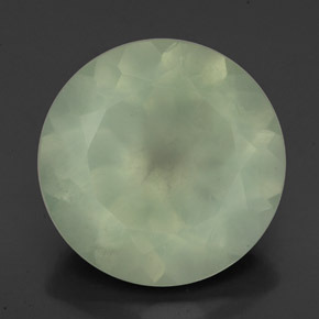 Prehnite Vert naturelle Coupe roude, 8.54 ct, Translucide