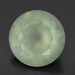 Prehnite Vert naturelle Coupe roude, 8.54 ct, Translucide