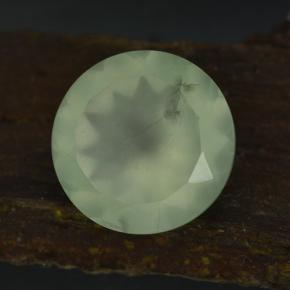 Préhnite vert naturelle coupe roude, 9,44 ct, translucide