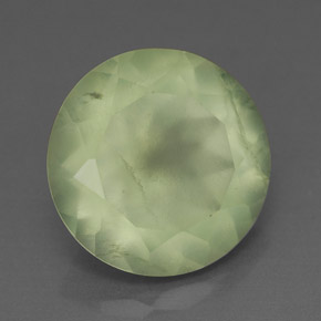 Préhnite vert naturelle transparent, 5,54 ct, transparent / translucide