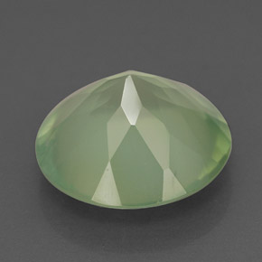 Préhnite vert naturelle transparent, 5,54 ct, transparent / translucide