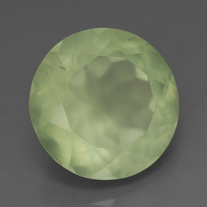 Préhnite vert naturelle transparent, 5,88 ct, transparent / translucide