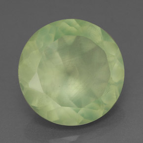 Préhnite vert naturelle transparent, 5,66 ct, transparent / translucide