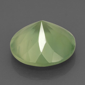 Préhnite vert naturelle transparent, 5,66 ct, transparent / translucide
