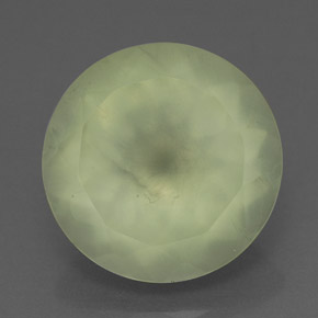 Préhnite vert naturelle transparent, 6,05 ct, transparent / translucide