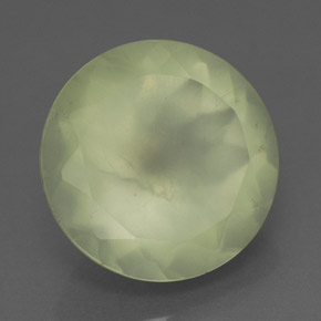 Préhnite vert naturelle transparent, 6,05 ct, transparent / translucide