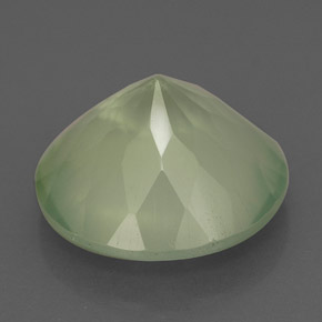 Préhnite vert naturelle transparent, 6,05 ct, transparent / translucide