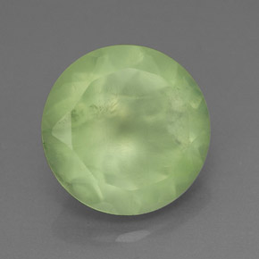 Préhnite vert naturelle transparent, 5,72 ct, transparent / translucide