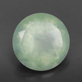 Préhnite vert naturelle transparent, 6,09 ct, transparent / translucide