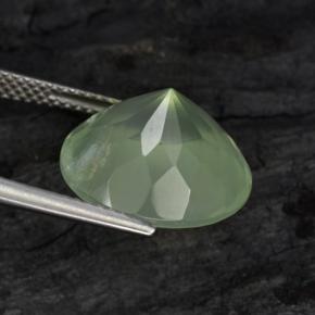 Prehnite Olive Green  naturelle Coupe roude, 9.54 ct, Translucide