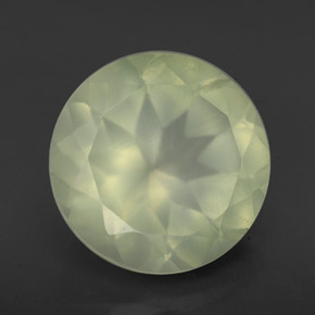 Préhnite vert naturelle transparent, 5,62 ct, transparent / translucide