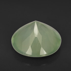 Préhnite vert naturelle coupe roude, 5,47 ct, translucide