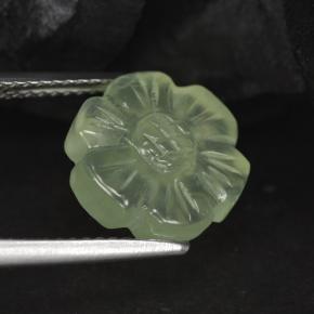 Préhnite vert naturelle forme fantaisie, 4,62 ct, translucide
