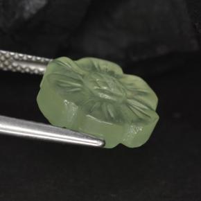 Préhnite vert naturelle forme fantaisie, 4,62 ct, translucide