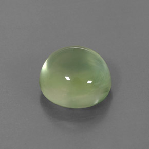 Préhnite vert naturelle coupe roude, 4,43 ct, transparent
