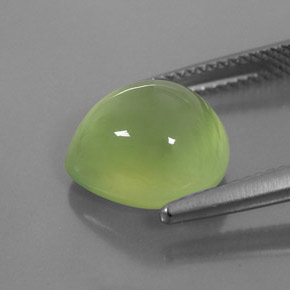 Préhnite vert naturelle en forme de poire, 6,81 ct, transparent