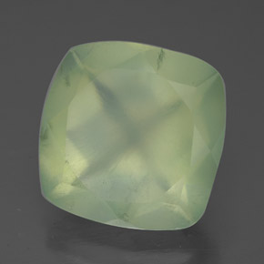 Préhnite vert naturelle coupe coussin, 7,47 ct, translucide