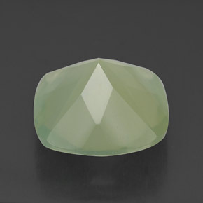 Préhnite vert naturelle coupe coussin, 6,41 ct, transparent