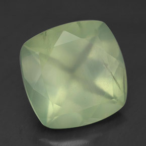 Préhnite vert naturelle coupe coussin, 6,88 ct, transparent