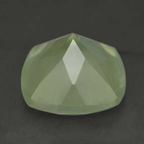 Préhnite vert naturelle coupe coussin, 6,88 ct, transparent