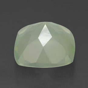 Préhnite vert naturelle coupe coussin, 7,13 ct, transparent