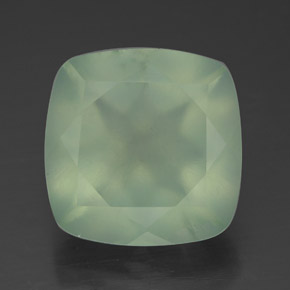 Prehnite Vert naturelle Coupe coussin, 7.10 ct, Translucide